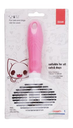 Cleanpet's Pink & White Pet Pin Brush