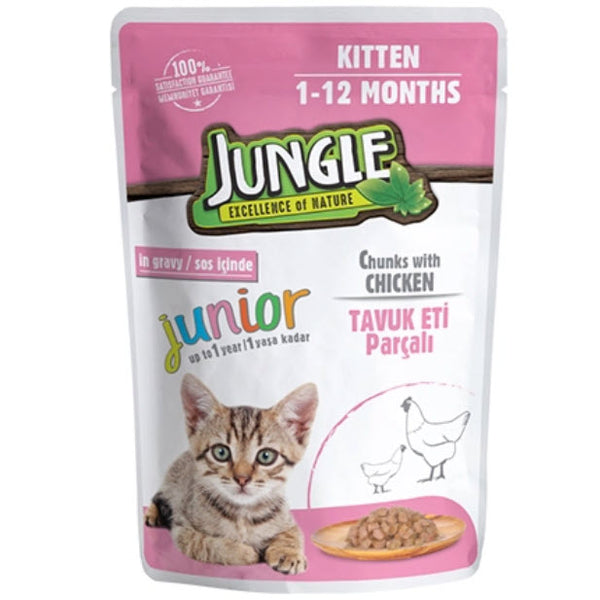Jungle Pouch 100 g Kitten Chicken in Gravy