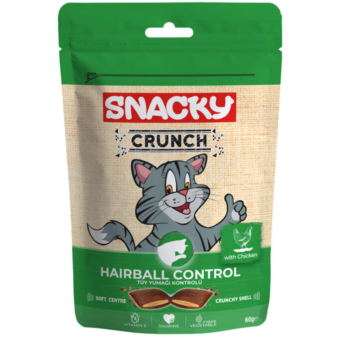 Snacky Cat Crunch ( Hairball Control ) Chicken 60 g 10 pcs
