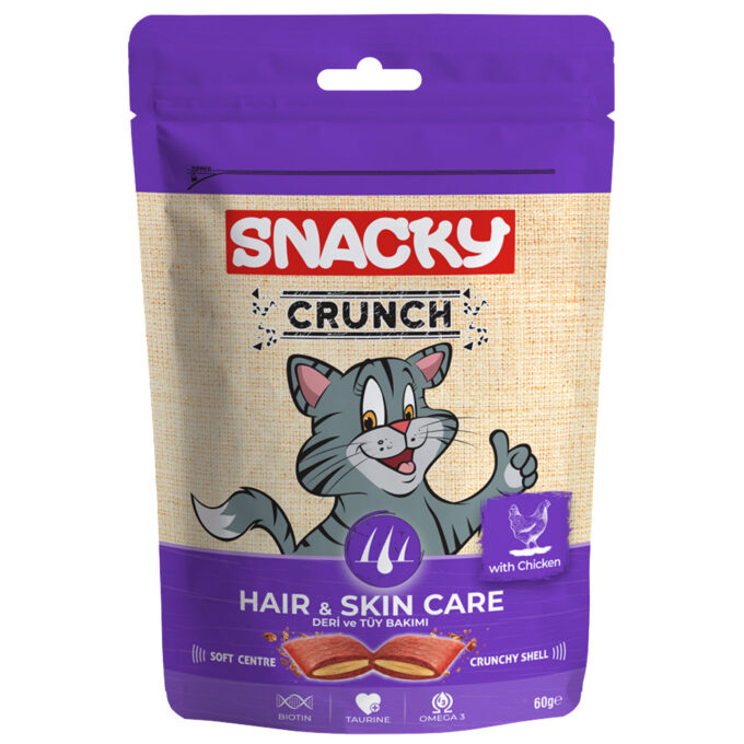 Snacky Cat Crunch ( Hair Skin) Chicken 60 g 10 pcs