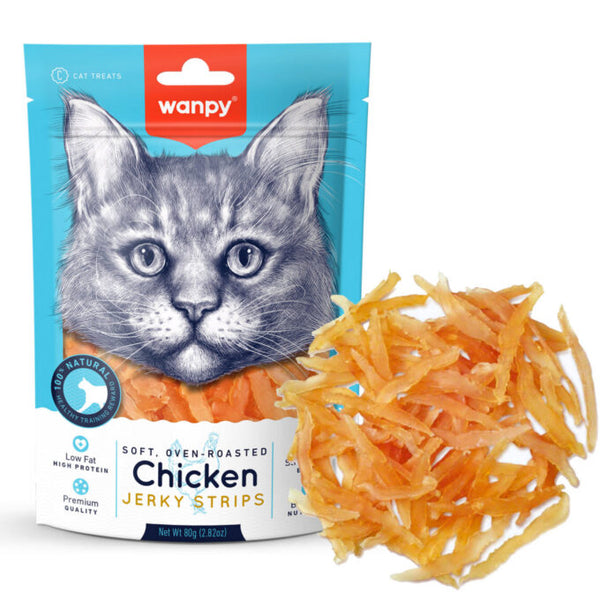 SOFT CHICKEN JERKY STRIP FOR CAT 80 g
