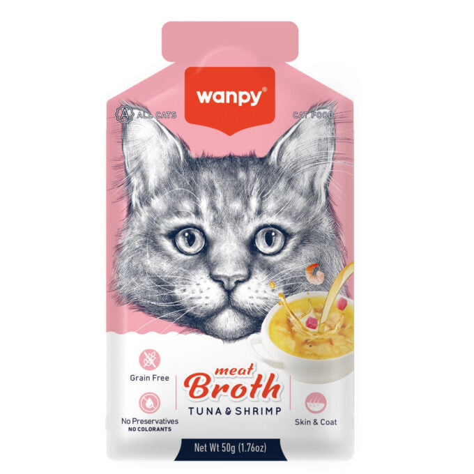 Wanpy MEAT BROTHS TUNA & SHRIMP FOR CAT 50G