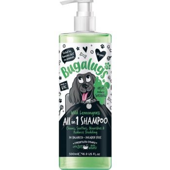 Bugalugs All in 1 Wild Lemongrass Dog Shampoo 500ml (16.9 Fl Oz)