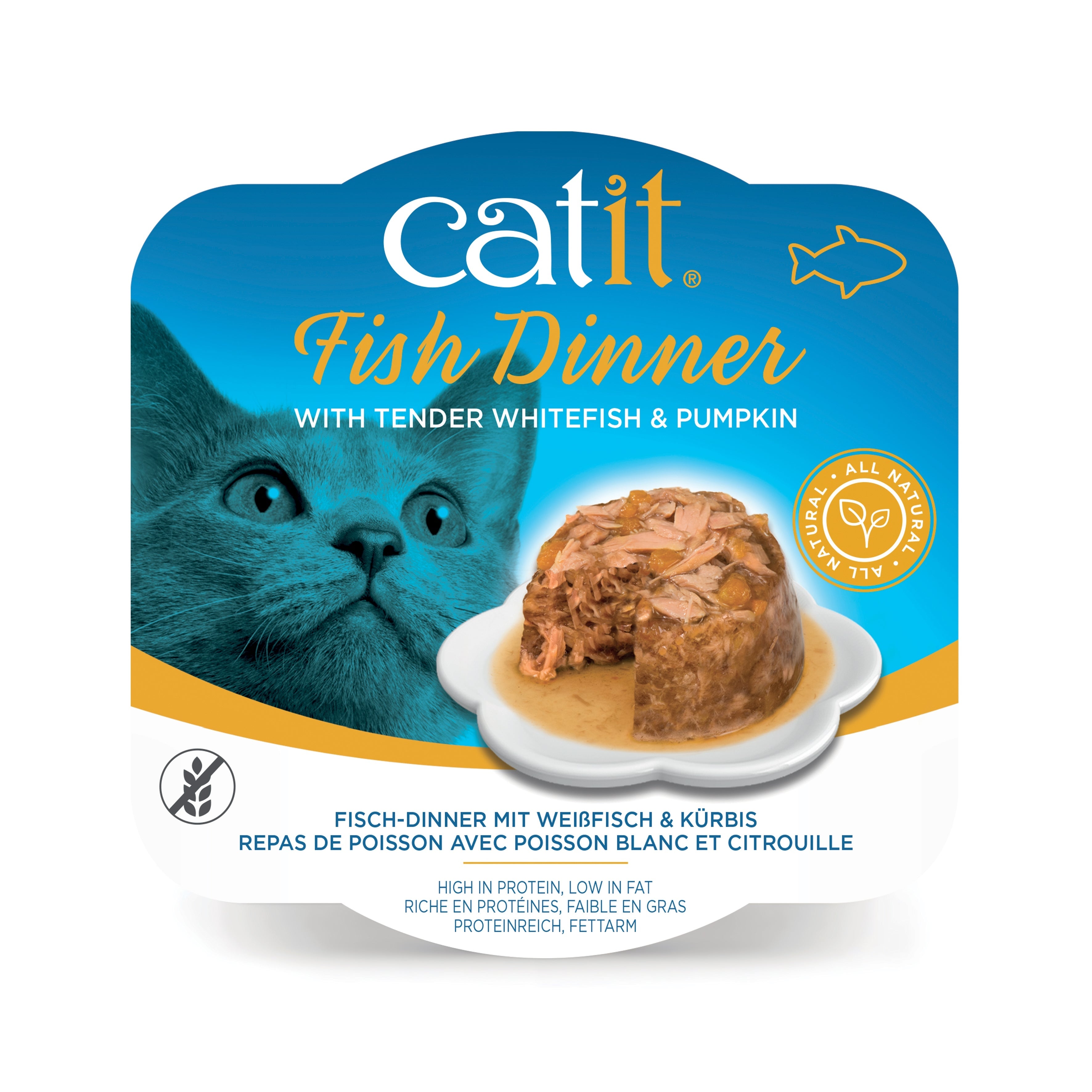 Catit Fish Dinner, Whitefish & Pumpkin 80g