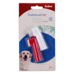 Bioline Small Dog Toothbrush Set 2 per pack