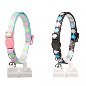 Duvo Cat Collar Nylon Mixed Colors Scottish Squares 20 - 30cm / 10mm
