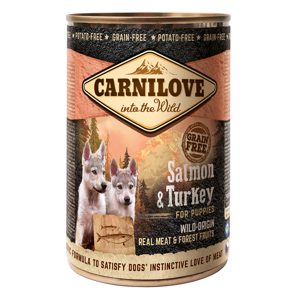 Carnilove Salmon & Turkey for Puppies (Wet Food Cans) 400g