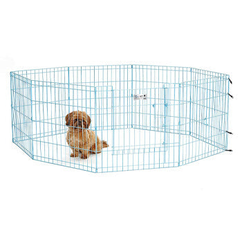 Blue Exercise Pen with Door 24″