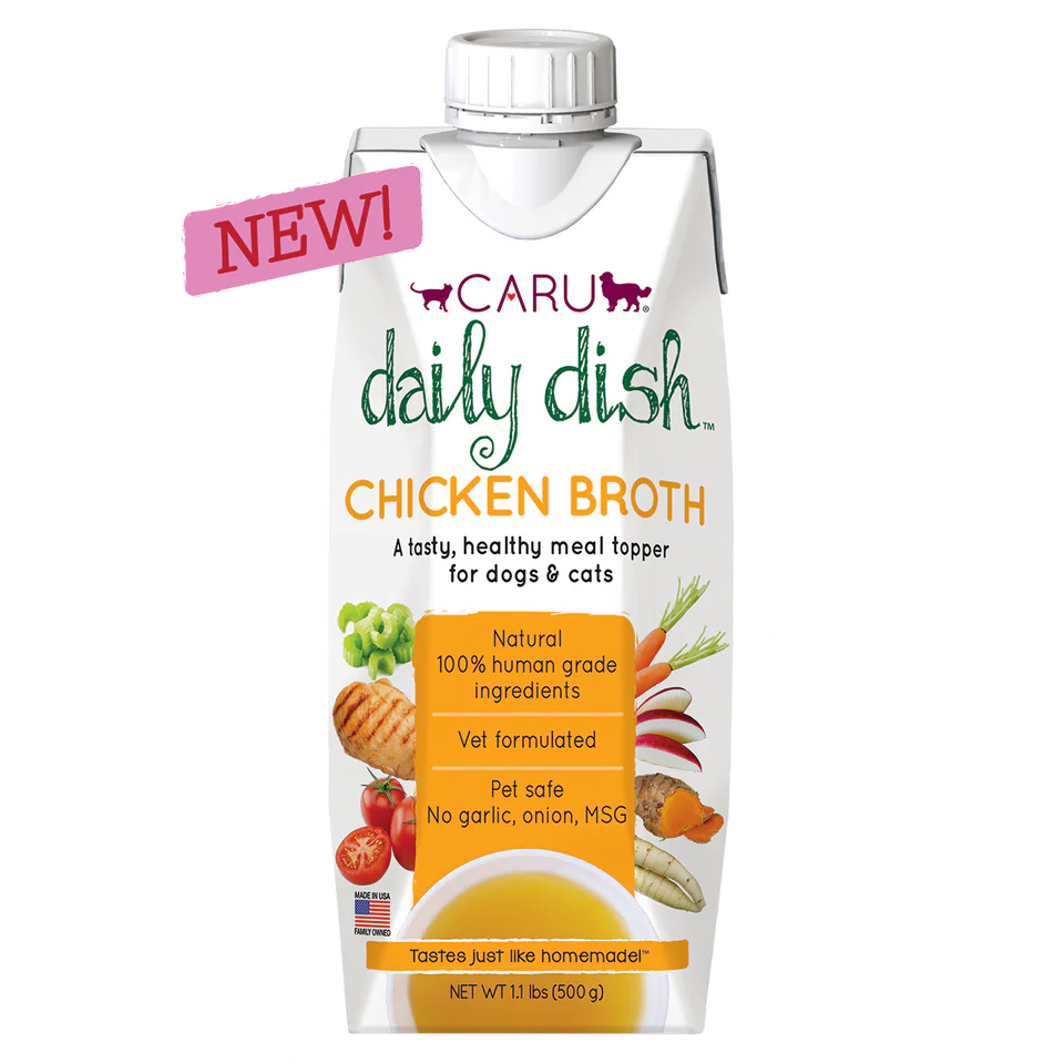 CARU Daily Dish Chicken Broth for Dogs & Cats 1.1lb