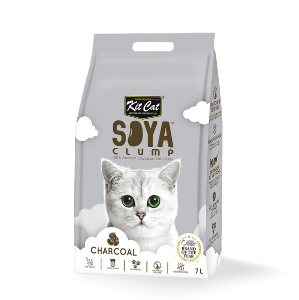 Kit Cat Soya Clump Soybean Litter - Charcoal 7L
