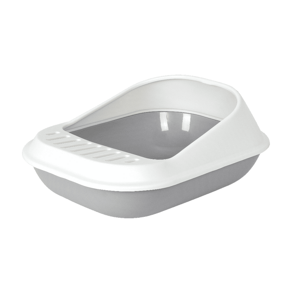 Pakeway Little Shell Cat Litter Box-53.5*40*29 Cm-Large -White /Grey SKU: PAE-LH-P013L-WG