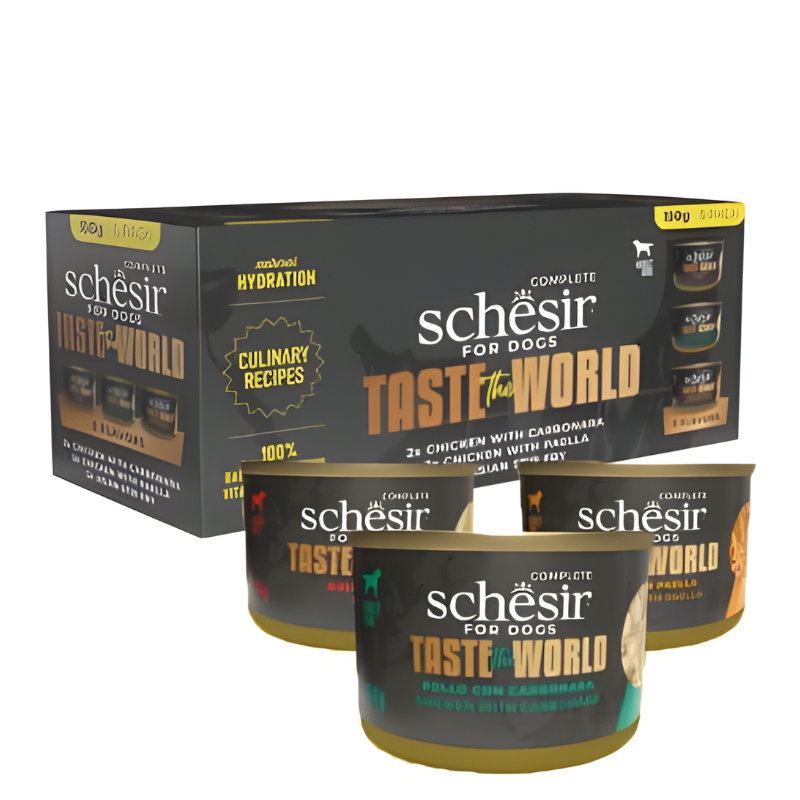 Schesir Taste The  World Dog  Wholefood Variety  Pack 900g