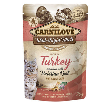 Carnilove Turkey Enriched With Valerian Root For Adult Cats 85g