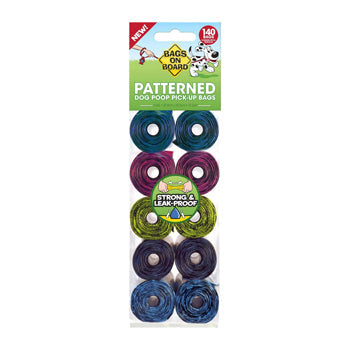 BOB Patterned Dog poop Pickup Bags (14 bags x 10 Rolls)