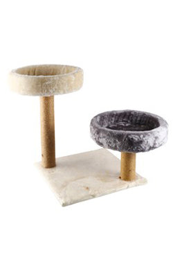 Haisen Pet Cat Scratching Tower with Double Round Perch And Sisal Post -Size - 40*40*50 cm