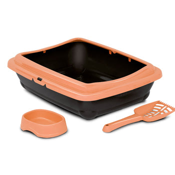 BIRBA KIT (Litter Box + Scoop + Bowl) Orange