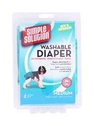 Simple Solution Medium Washable Female Dog Diaper, Waist (38-58cm) & Weight (7-16kg)