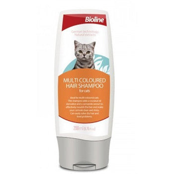 Bioline Multi Coloured Hair Shampoo For Cats 200ml