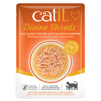 Catit Divine Shreds, Chicken with Salmon & Pumpkin 75g