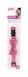 Pawise Pink Cat Collar with Bow & Bell (20-30cm)