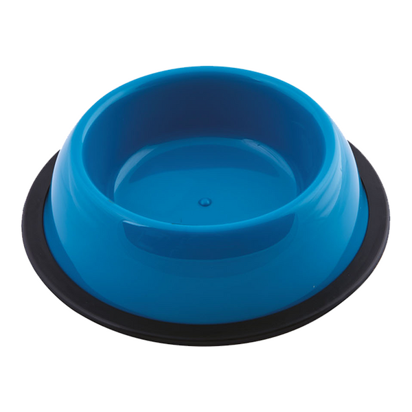 Georplast Silver Antislip Plastic Pet Bowl S-Navy Blue  Color: navy-blue