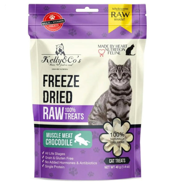 KELLY &amp; CO'S Single Ingredient Freeze-dried Crocodile Muscle Meatfor Cat - 40g SKU: C4004