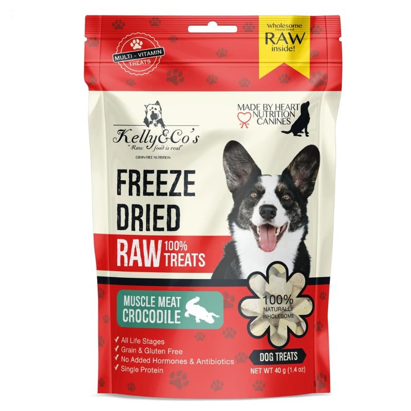 KELLY &amp; CO'S Single Ingredient Freeze-dried Crocodile Muscle Meat for Dog - 40g SKU: D4004