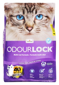 Intersand OdourLock Clumping Clay Cat Litter Lavender Field Scent 12kg