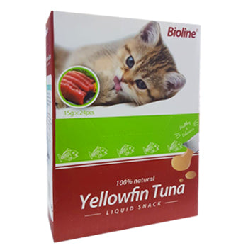 Bioline Cat Treats Yellowfin Tuna 1 Box - 15g x 24