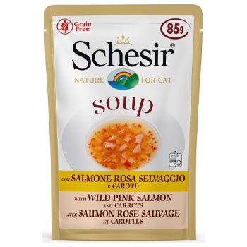 Schesir Cat Wet Soup-With Wild Pink Salmon and Carrots 85g