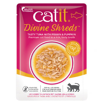Catit Divine Shreds, Tuna with Prawn & Pumpkin 75g