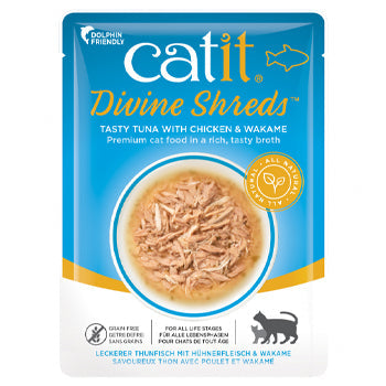 Catit Divine Shreds, Tuna with Chicken & Wakame 75g